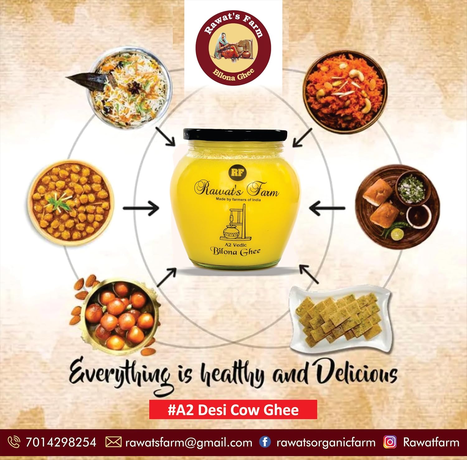 A2 Bilona Cow Ghee 500ml